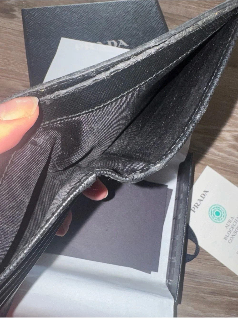 Authentic Prada Black wallet
